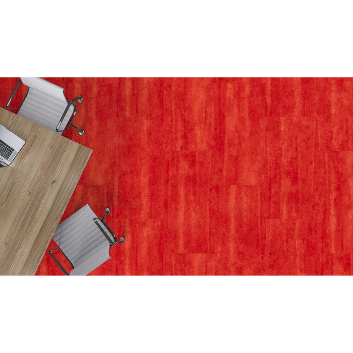 Mohawk - Hot & Heavy II - Chromascope 5.0 C2114 - 18 in. x 36 in. Luxury Vinyl - 550 Red Flame Installed