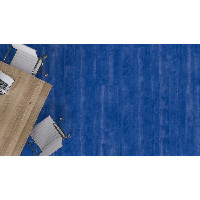 Mohawk - Hot & Heavy II - Chromascope C2113 - 18 in. x 36 in. Luxury Vinyl - 555 Regal Blue Installed