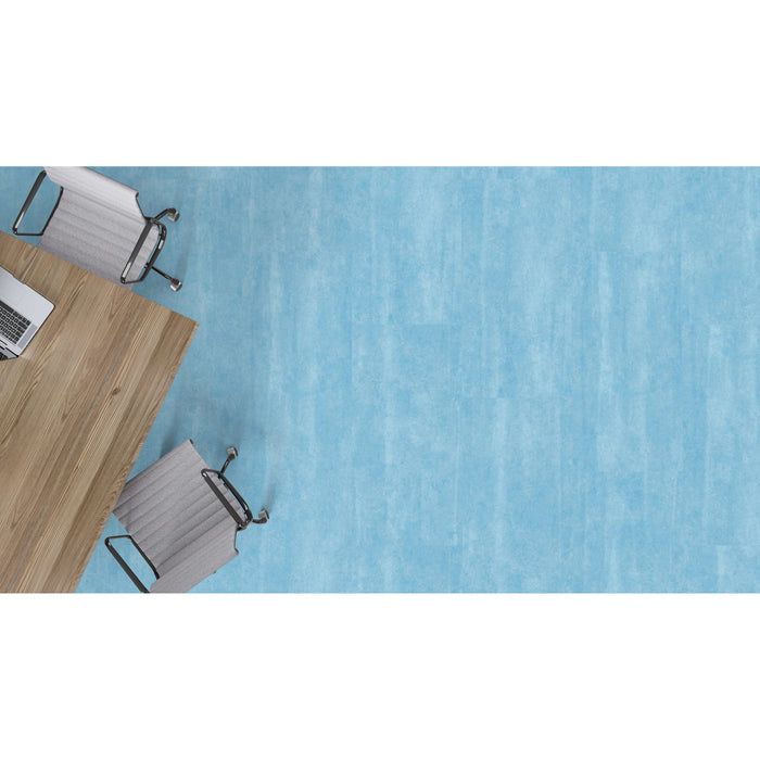 Mohawk - Hot & Heavy II - Chromascope 5.0 C2114 - 18 in. x 36 in. Luxury Vinyl - 620 Soft Sky Installed