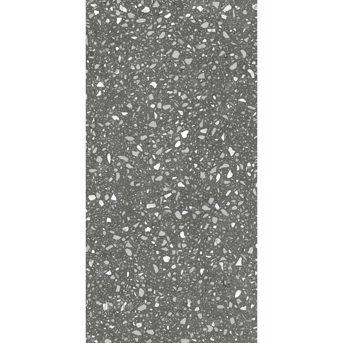 Mohawk - Hot and Heavy II - Terrazzo 2.5 - 18 in. x 36 in. - Luxury Vinyl Tile - Diorite