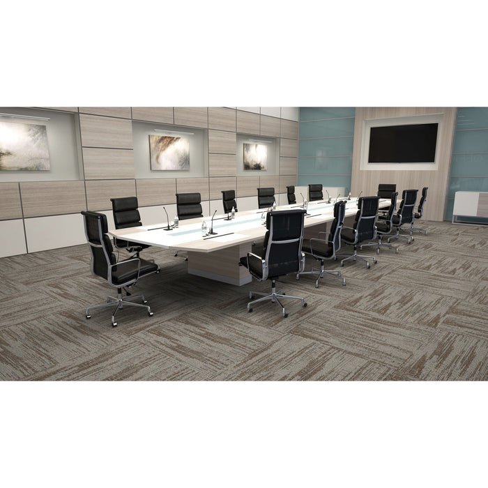 Mohawk - Infinite Impact - 12 in. x 36 in. - Commercial Carpet Tile - Camel Flax Installed