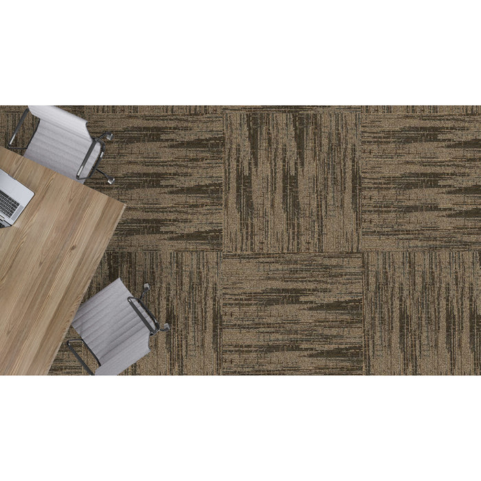 Mohawk - Infinite Impact - 12 in. x 36 in. - Commercial Carpet Tile - Neutral Mix Installed