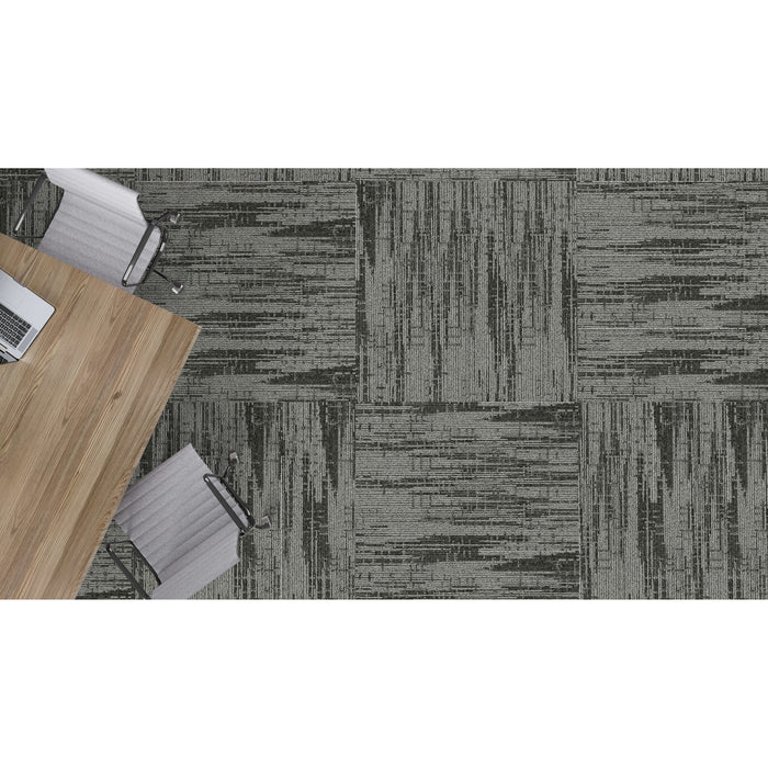 Mohawk - Infinite Impact - 12 in. x 36 in. - Commercial Carpet Tile - Polished Pewter Installed
