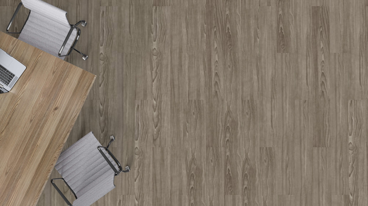 Mohawk - Link Step - Solid Bonds - Luxury Vinyl Tile - Embracing Ember Installed