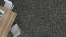 Mohawk - Pathmakers - Concrete Bloom GT363 - 12 in. x 36 in. - Commercial Carpet Tile - Wildwood Dark Installed