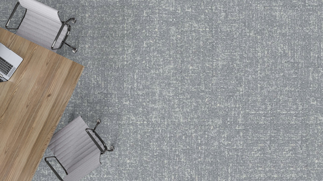 Mohawk - Pathmakers - Concrete Bloom GT363 - 12 in. x 36 in. - Commercial Carpet Tile - Serene Dark Installed