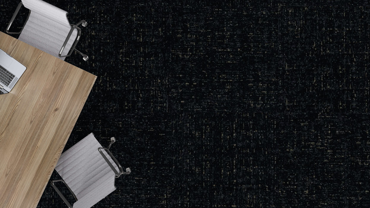 Mohawk - Pathmakers - Concrete Bloom GT363 - 12 in. x 36 in. - Commercial Carpet Tile - Nocturnal Gold Installed