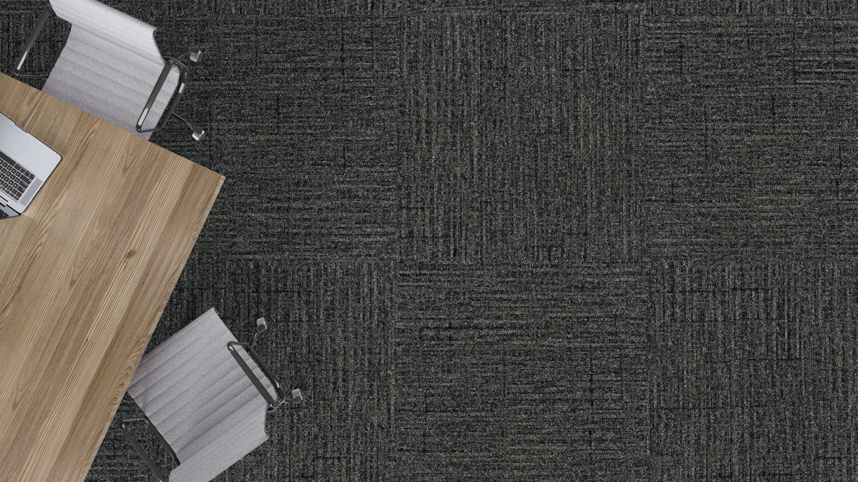 Mohawk - Pathmakers - Gentle Ground GT364 - 12 in. x 36 in. - Commercial Carpet Tile - 868 Hushed Installed