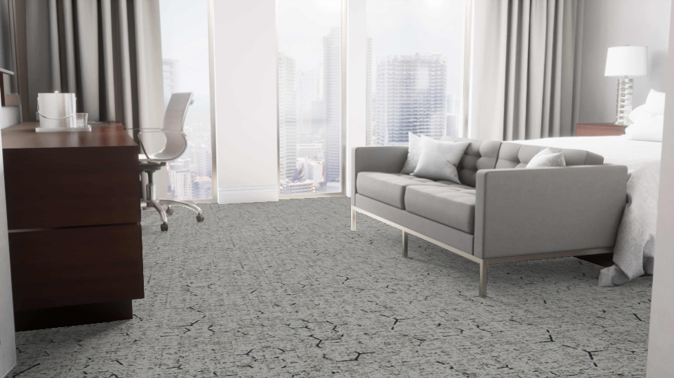 Mohawk - Pathmakers - Pollinator Path - 12 in. x 36 in. - Commercial Carpet Tile - Birdsong Light Installed
