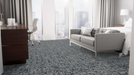 Mohawk - Pathmakers - Pollinator Path - 12 in. x 36 in. - Commercial Carpet Tile - Dewdrop Light Installed