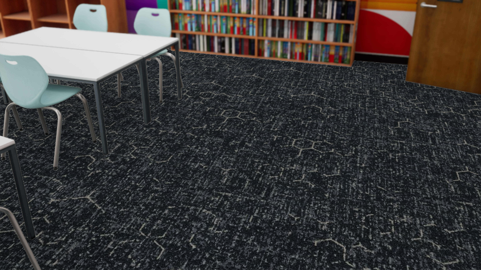 Mohawk - Pathmakers - Pollinator Path - 12 in. x 36 in. - Commercial Carpet Tile - Oud Dark Installed