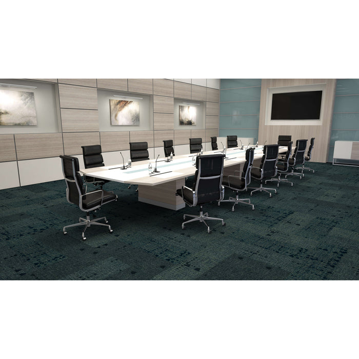 Mohawk Group - Relaxing Floors - ChillD - 12 in. x 36 in. - Commercial Carpet Tile - Blue Bliss Room Scene