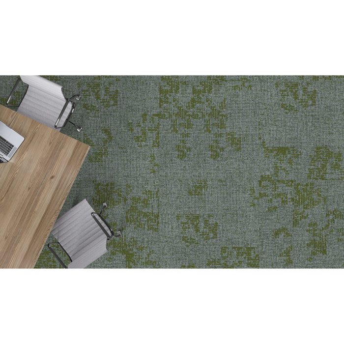 Mohawk - Relaxing Floors - MellowD GT426 - 12 in. x 36 in. - Commercial Carpet Tile - 946 Awakening Installed