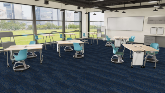 Mohawk - Rise Up - 24 in. x 24 in. - Commercial Carpet Tile - Lincoln Room scene