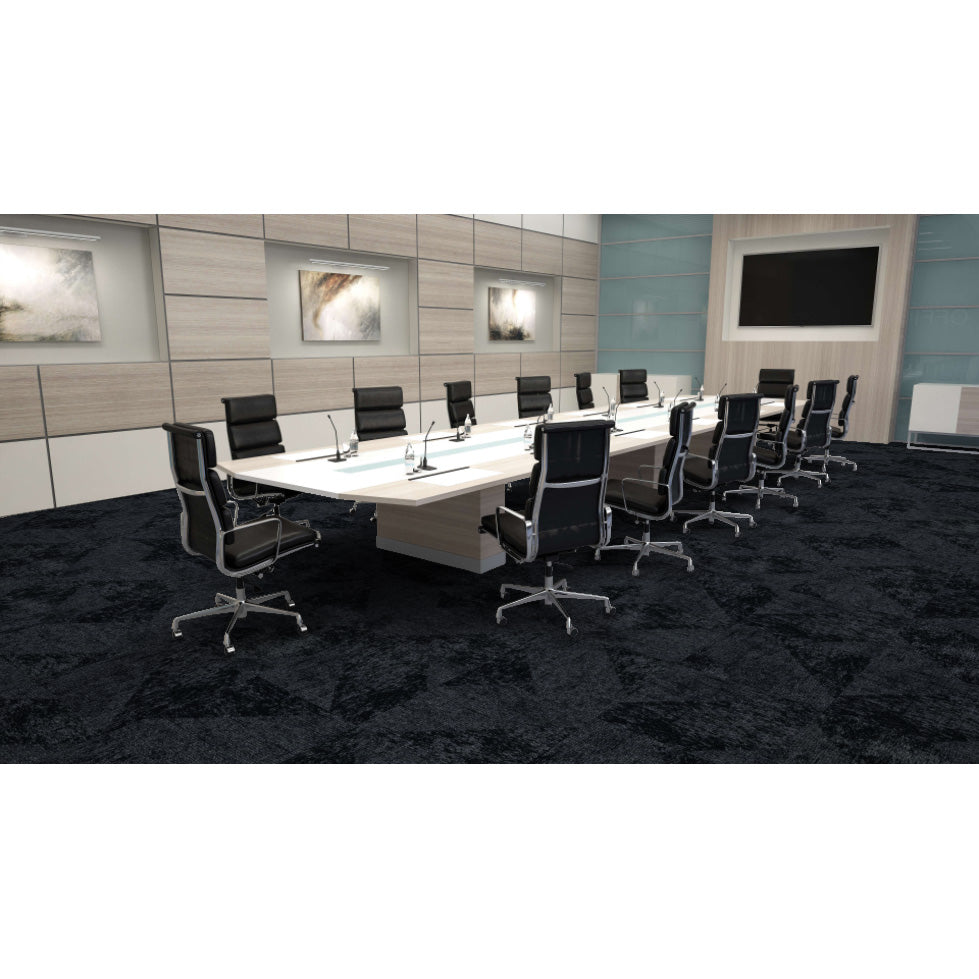 Mohawk - Shape Theory - Corresponding Angle - 24 in. x 24 in. - Commercial Carpet Tile - Ink Integer Room Scene