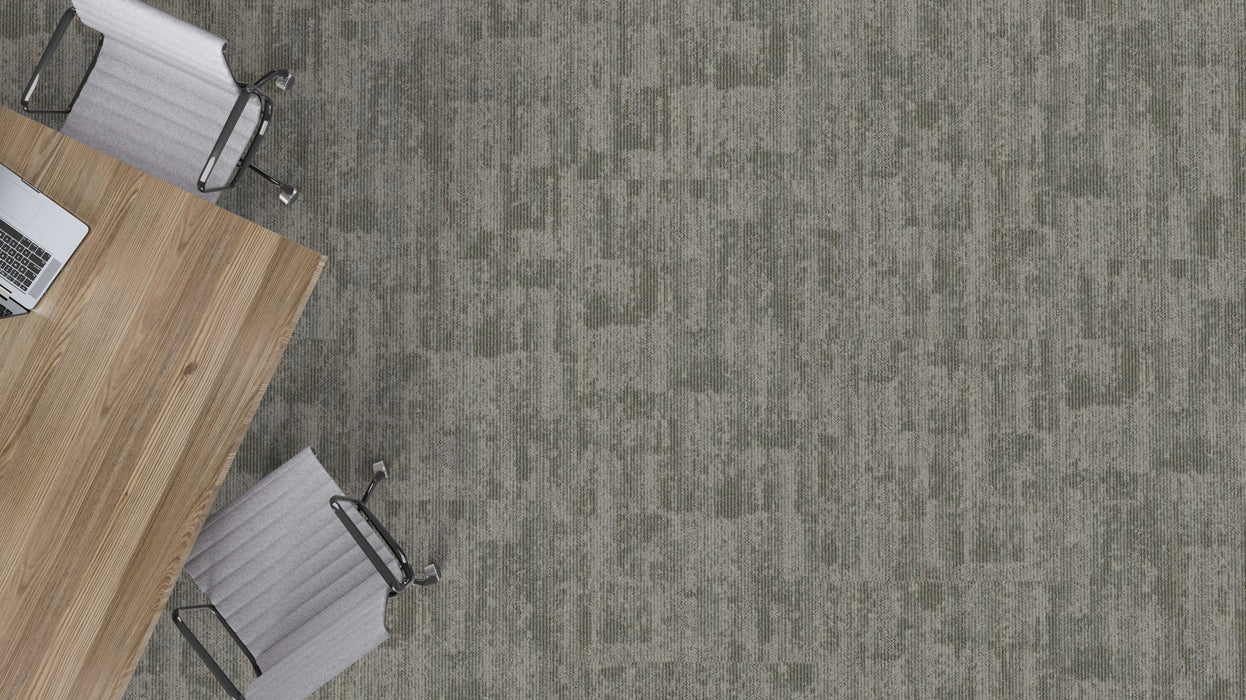 Mohawk - Spatial Build - Dynamic Field GT381 Commercial Carpet Tile - 917 Hearthstone Installed