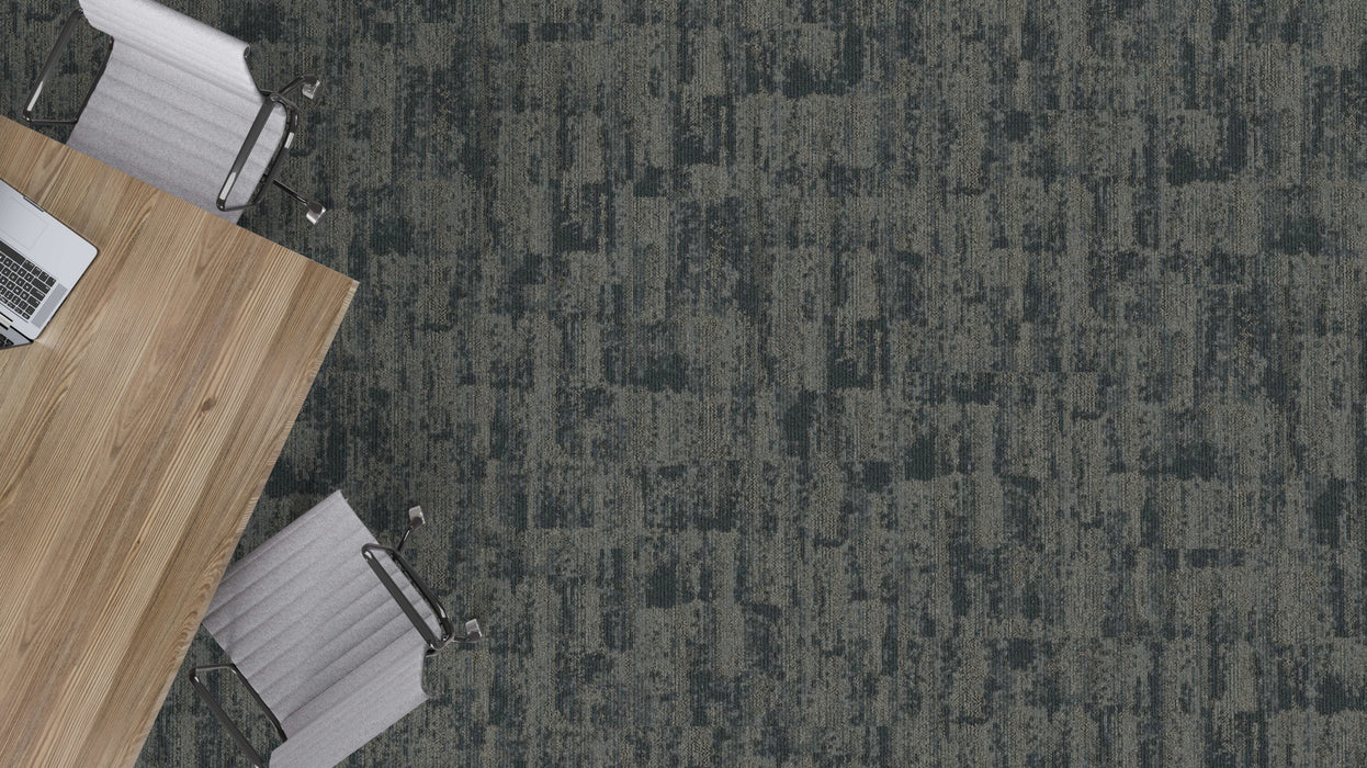 Mohawk - Spatial Build - Dynamic Field GT381 Commercial Carpet Tile - 965 Steel Frame Installed
