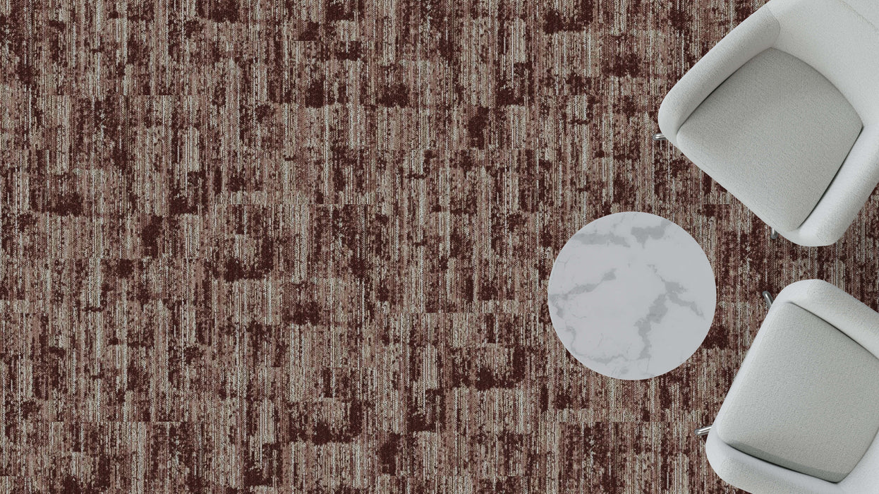 Mohawk - Spatial Build - Dynamic Flow GT383 Commercial Carpet Tile - 357 Brushed Clay Installed