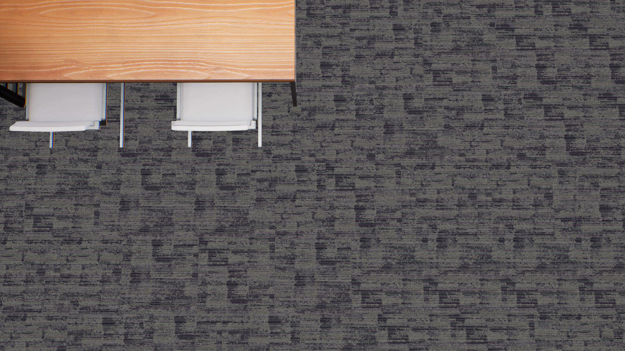 Mohawk - Spatial Build - Dynamic Flow GT383 Commercial Carpet Tile - 934 Cornice Plum Installed