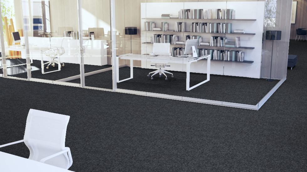 Mohawk - Substratum - Base Layer - 24 in. x 24 in. - Commercial Carpet Tile - Peppercorn Installed
