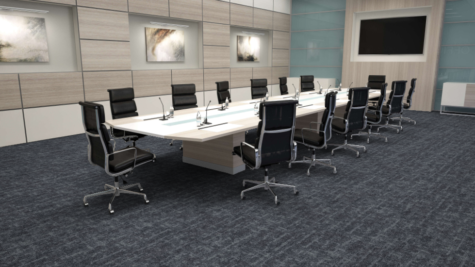 Mohawk - Substratum - Natural Networks - 24 in. x 24 in. - Commercial Carpet Tile - Peppercorn Installe