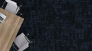 Mohawk Group - Tuff Stride - Defining Pace - 24 in. x 24 in. - Commercial Carpet Tile - Steel Blue Installed
