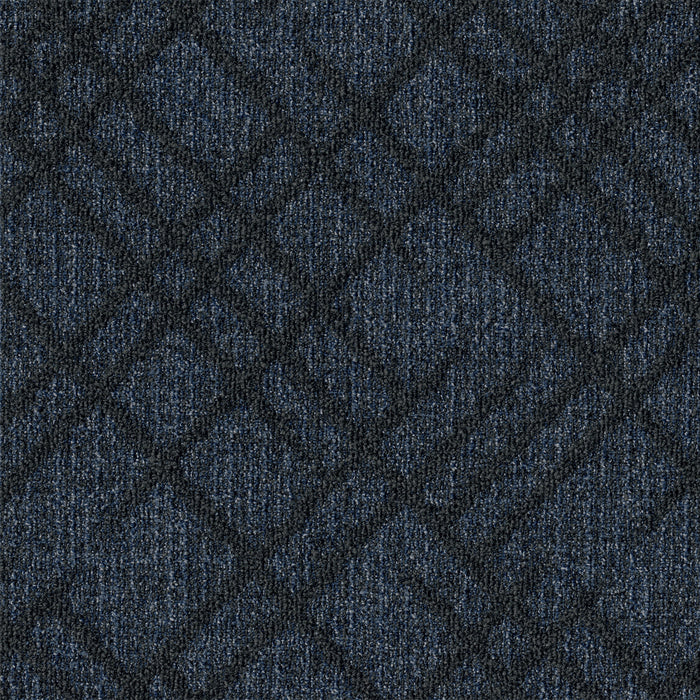 Mohawk Group - Tuff Stride - Line Of Motion GT369 - 24 in. x 24 in. - Commercial Carpet Tile - Steel Blue