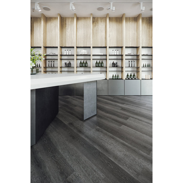 Mohawk - Vivid Step - Wood - 6 in. x 48 in. Vinyl Plank - Roasted Kaffee Room scene