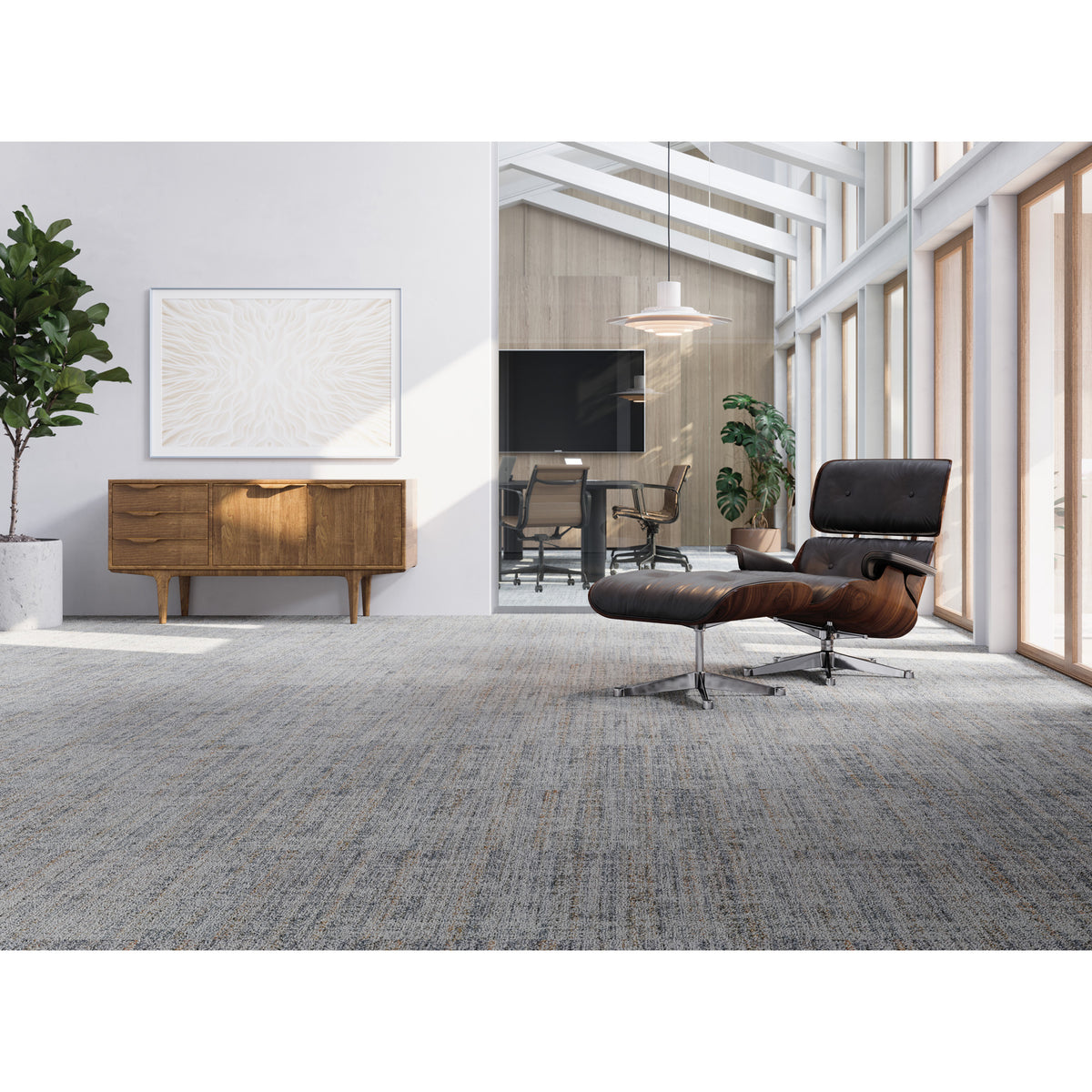 Mohawk Group - Wild Dyer Curious Cluster Commercial Carpet Tile - Room Scene