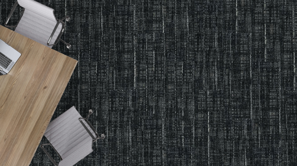 Mohawk - Wild Horizons - 12 in. x 36 in. - Commercial Carpet Tile - Black Willow Installed