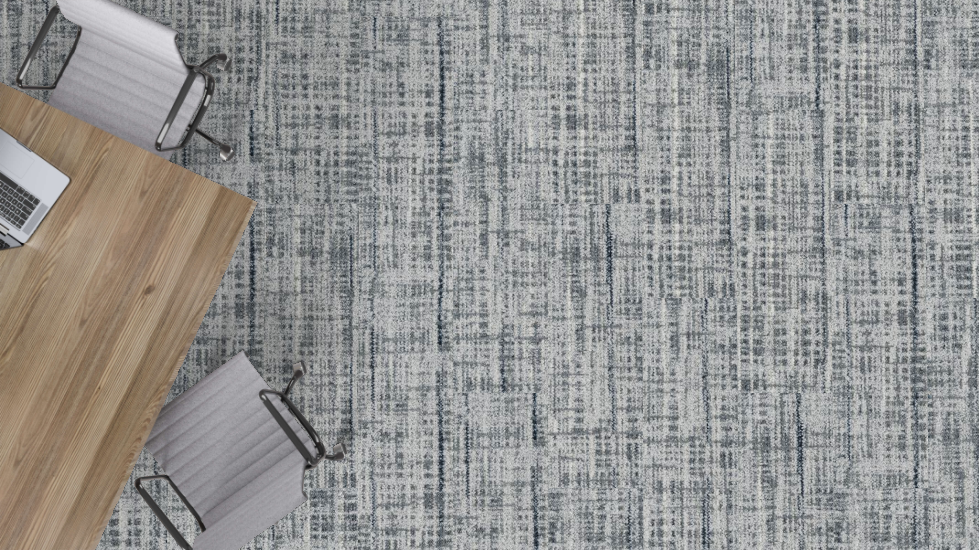 Mohawk - Wild Horizons - 12 in. x 36 in. - Commercial Carpet Tile - Gray Dogwood Installed