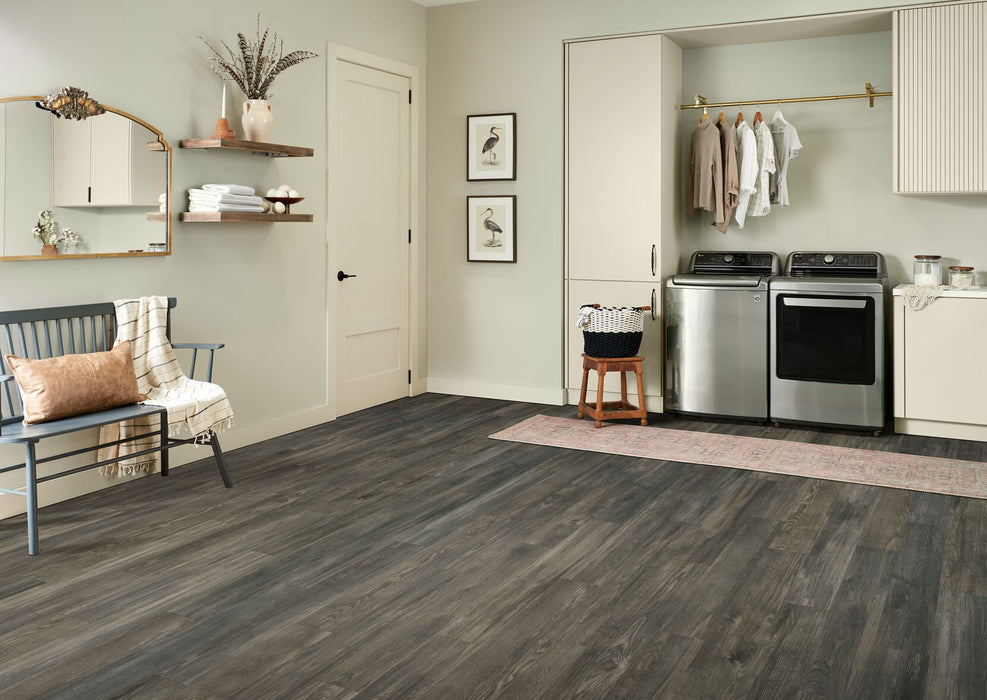 Armstrong Commercial - American Personality Pro - 6.5 in. x 48 in. - Luxury Vinyl Tile - Homespun Impression Thunderbolt Installed