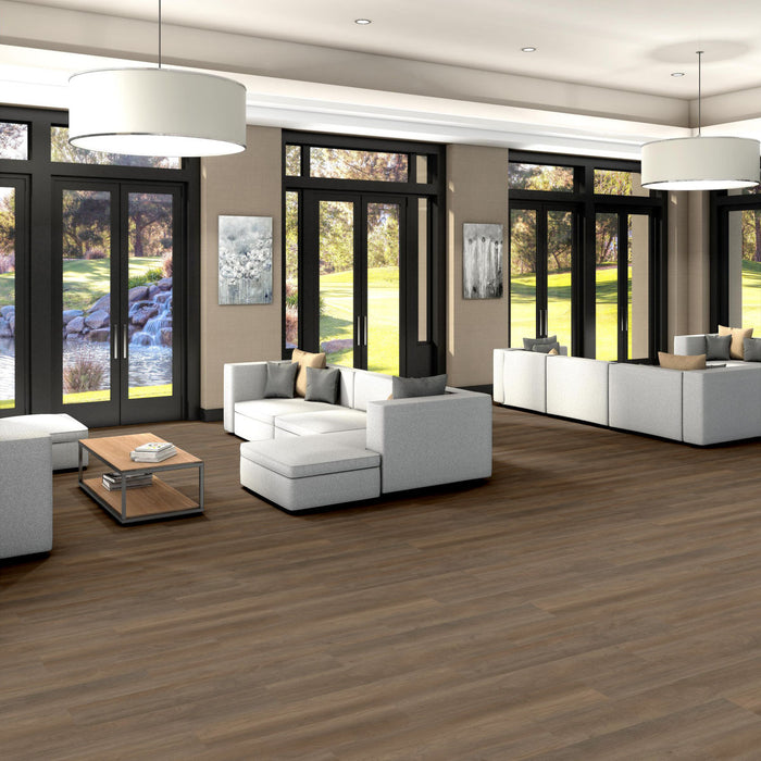 Philadelphia Commercial - Indwell SPC - Luxury Vinyl Plank - Native Pecan Room Scene