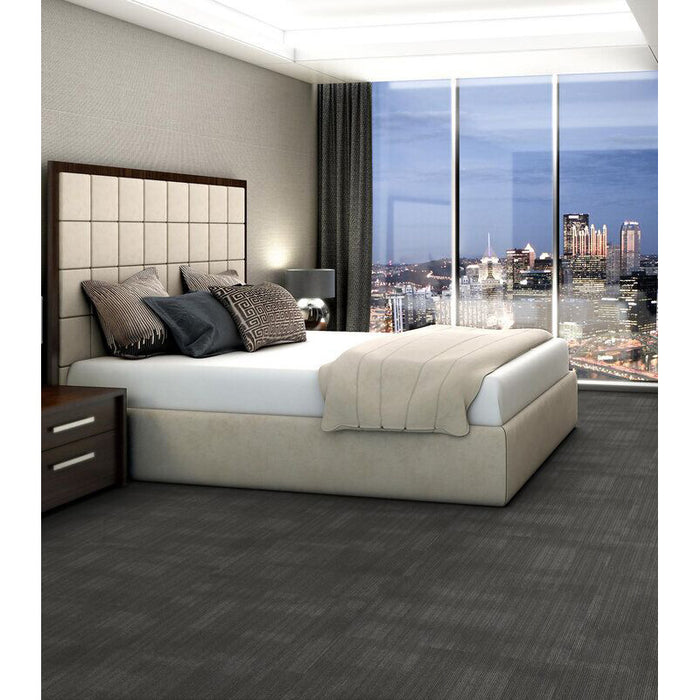 Philadelphia Commercial - Visible Mending Collection - Mask - Carpet Tile - Feathered Hotel Install