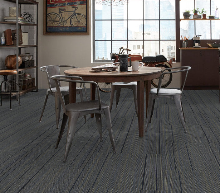 Philadelphia Commercial - Link - Wired Carpet Tile - Jolted 92495 Installed