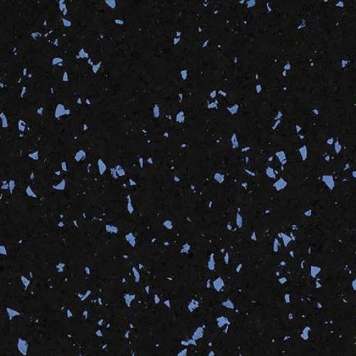 QT Rubber Fitness Flooring - 23 in. x 23 in. Interlocking Tile - Blue Star