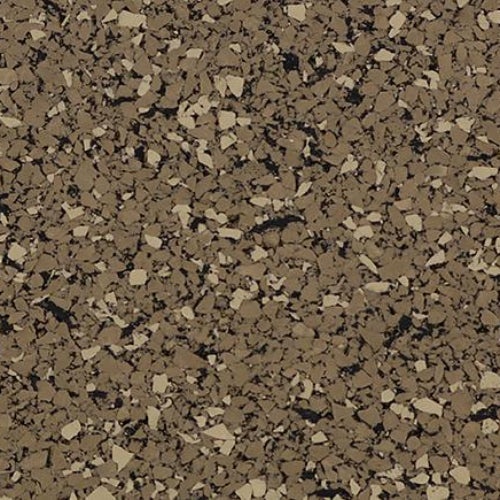 QT Rubber Fitness Flooring - 23 in. x 23 in. Interlocking Tile - Steely Tan