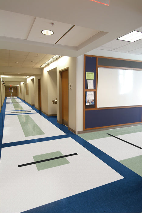 Armstrong Commercial - Standard Excelon Imperial Texture - Vinyl Composition Tile (VCT) - Shelter White Installed