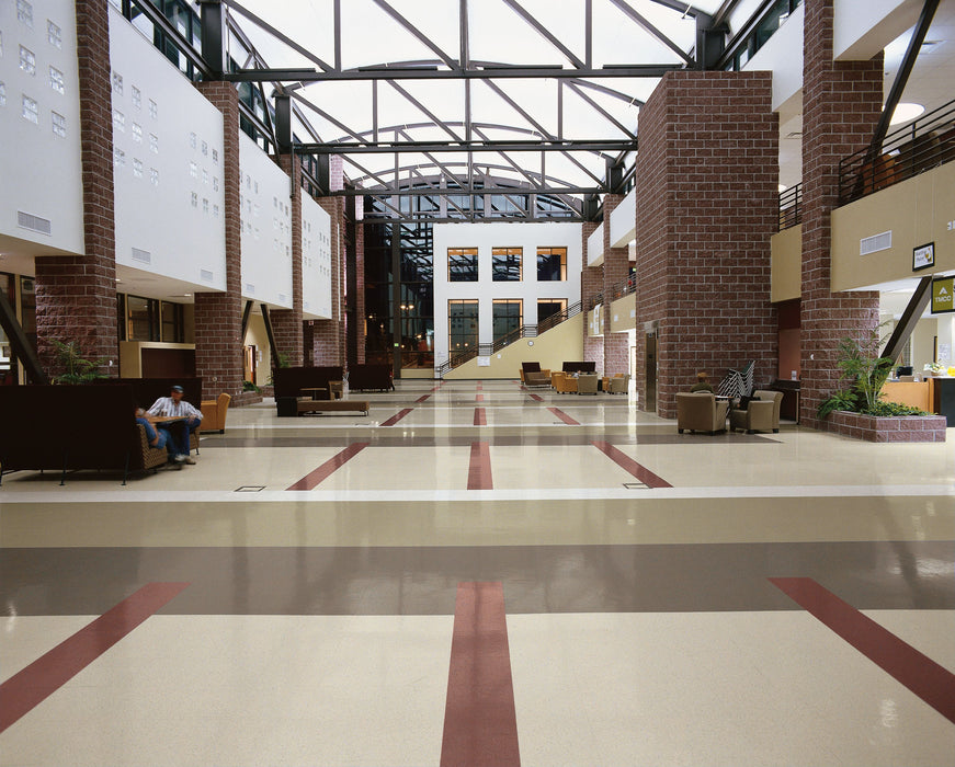 Armstrong Commercial - Premium Excelon Stonetex - Vinyl Composition Tile - Pumice Stone Installed