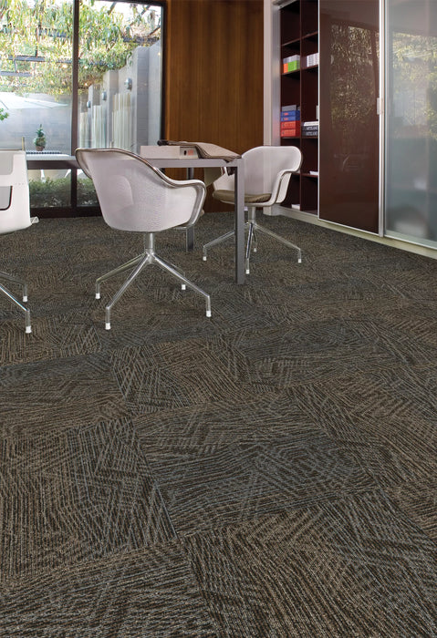 Aladdin Commercial - Clear Intention - Action Items - Commercial Carpet Tile - Brownstone Installed