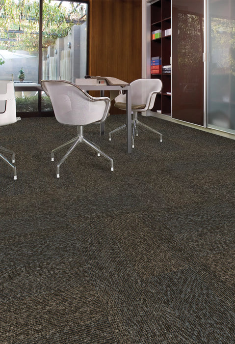 Aladdin Commercial - Clear Intention - Driving Factor - Commercial Carpet Tile - Brownstone Installeed