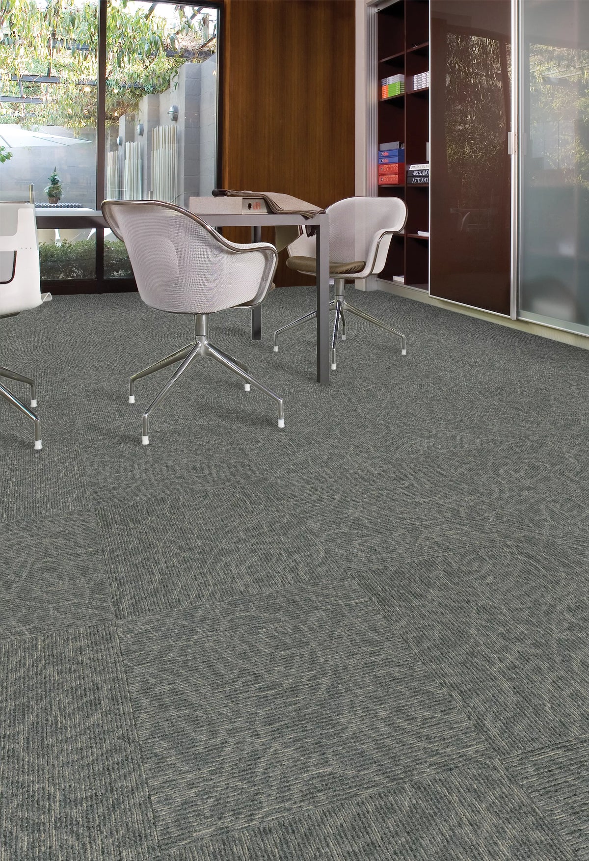 Aladdin Commercial - Find A Way - Meandering Trail - Commercial Carpet Tile - Concrete Installed