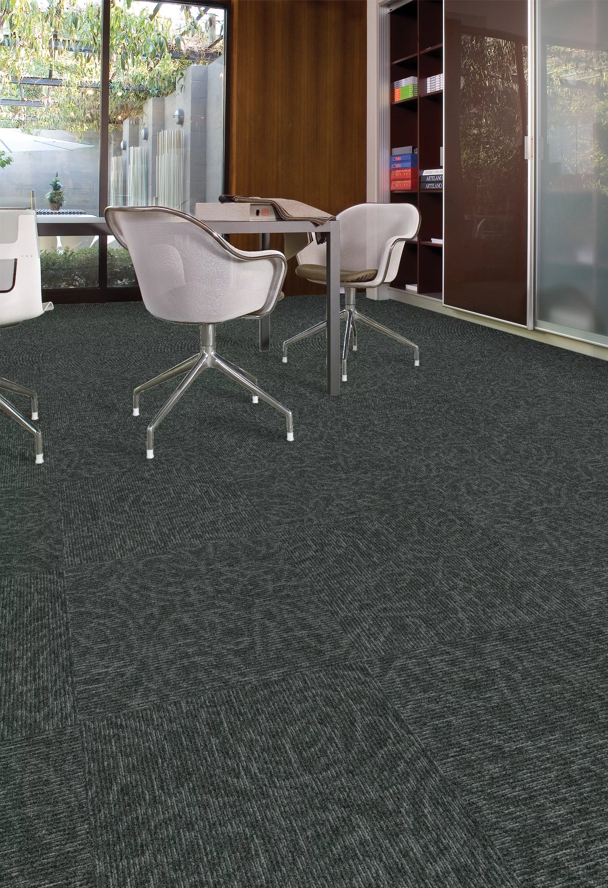 Aladdin Commercial - Find A Way - Meandering Trail - Commercial Carpet Tile - Granite Installed