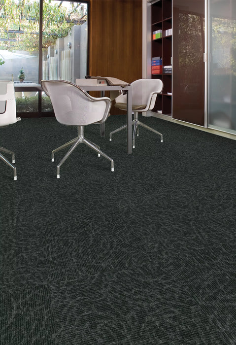 Aladdin Commercial - Find A Way - Meandering Trail - Commercial Carpet Tile - Cinder Installed