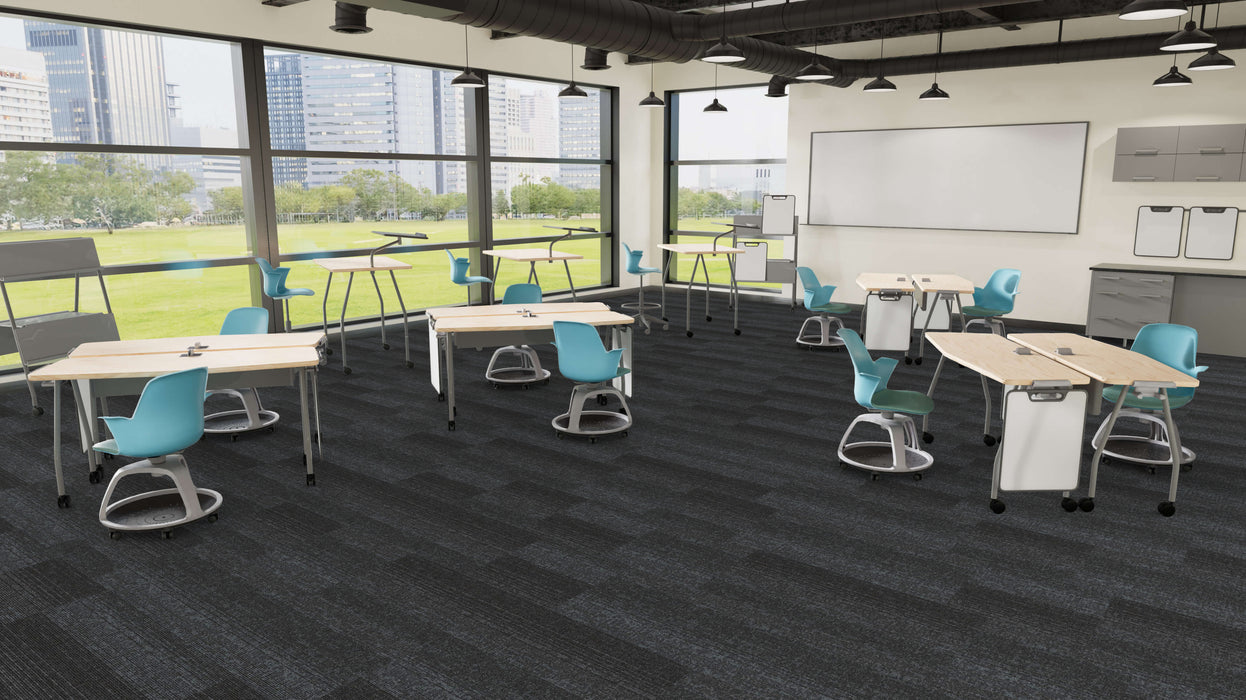 Mohawk - Swipe Right - 24 in. x 24 in. - Commercial Carpet Tile - Blue Ridge floor installation