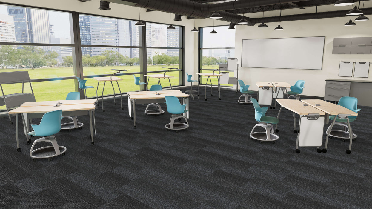 Mohawk - Swipe Right - 24 in. x 24 in. - Commercial Carpet Tile - Brookwood floor installation