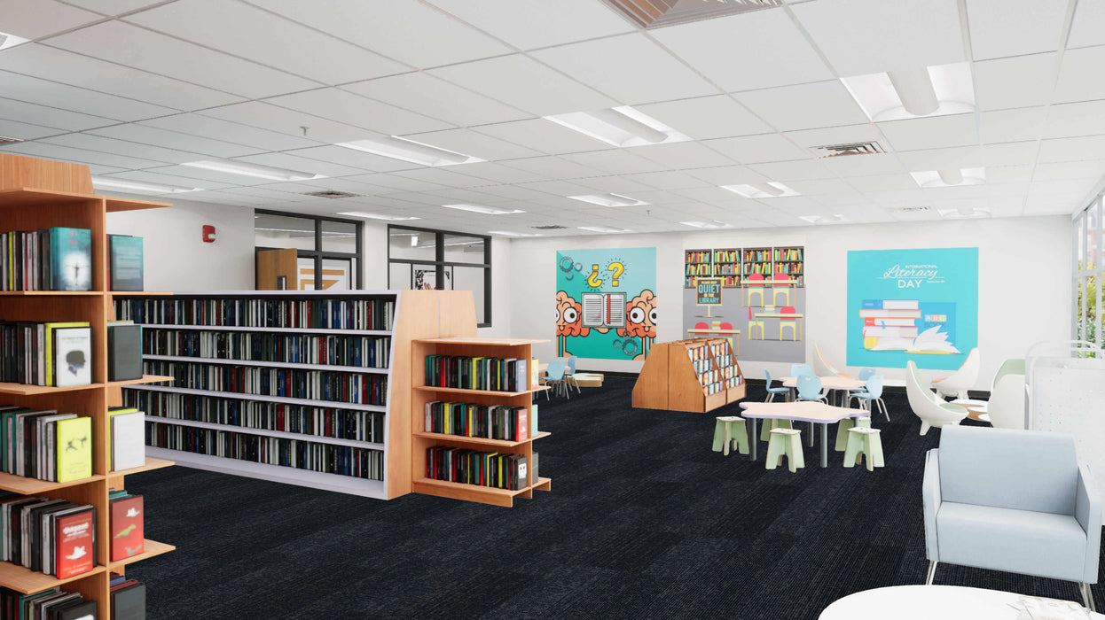 Mohawk - Swipe Right - 24 in. x 24 in. - Commercial Carpet Tile - Centennial floor installation