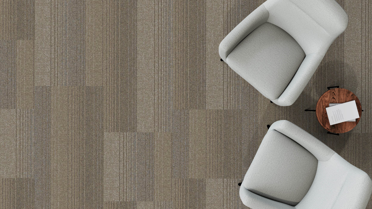 Mohawk - Swipe Right - 24 in. x 24 in. - Commercial Carpet Tile - Oak Grove floor installation