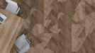Mohawk - Assembled Woods - Angular Grain - Luxury Vinyl Tile - Sienna Oak floor installation