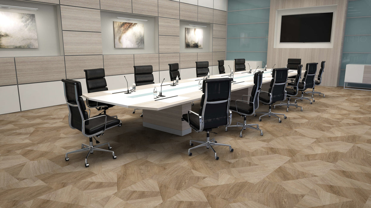 Mohawk - Assembled Woods - Angular Grain - Luxury Vinyl Tile - Thistle Oak floor installation